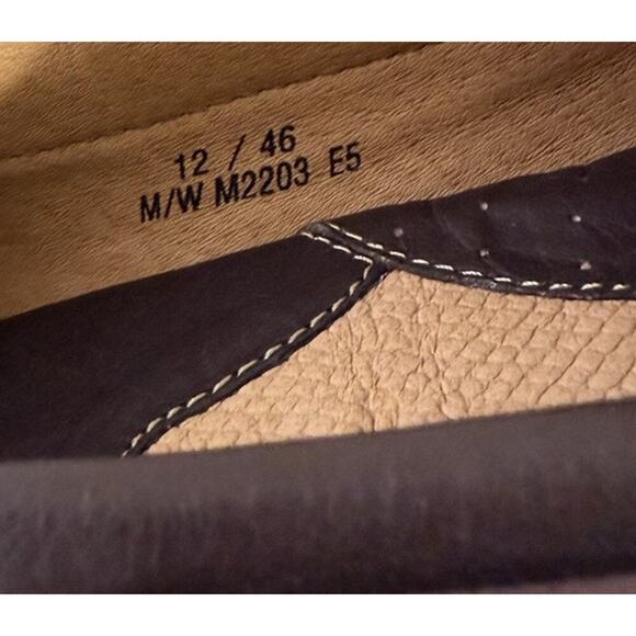 Born Brown Leather Lace‎ Up Driving Loafers Minimalist Comfort Men’s Size 12/46
